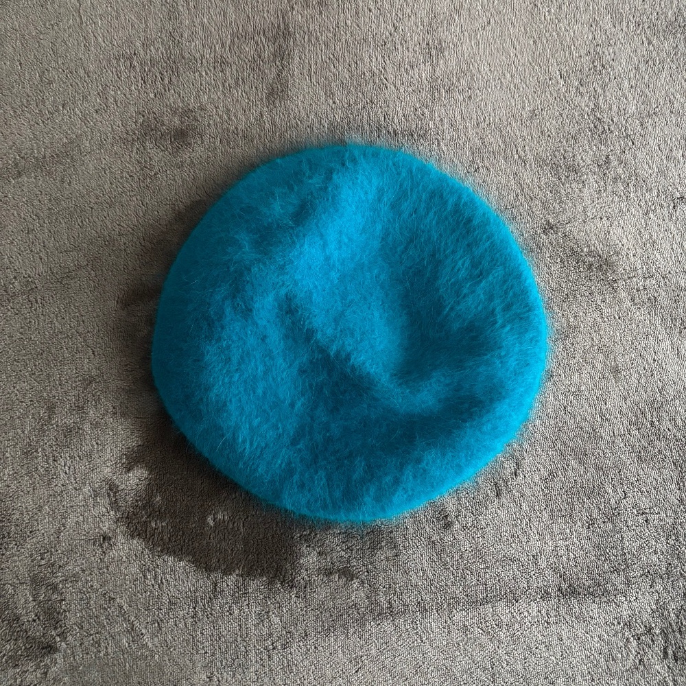 Angora Wool Scarf & Beret Set - Picture 4 of 7